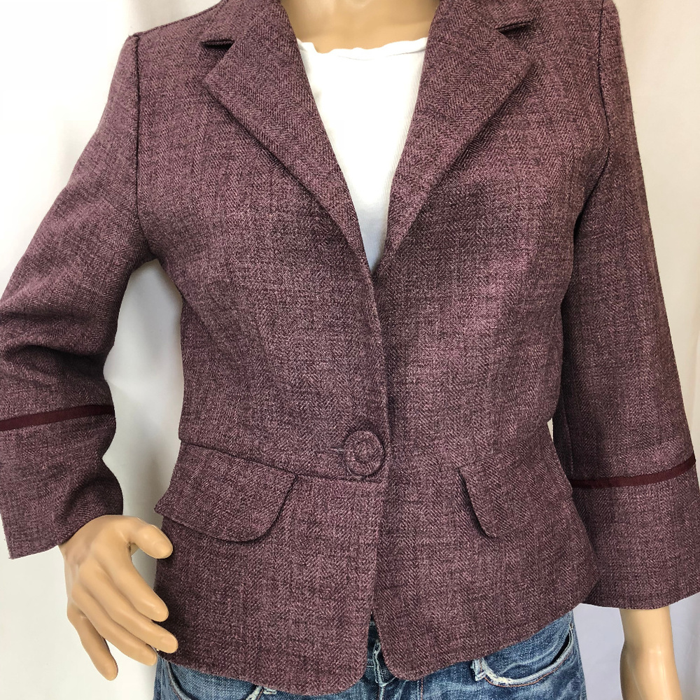 Croppeed one button blazer